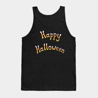 Happy Halloween Candy Corn Pattern Tank Top